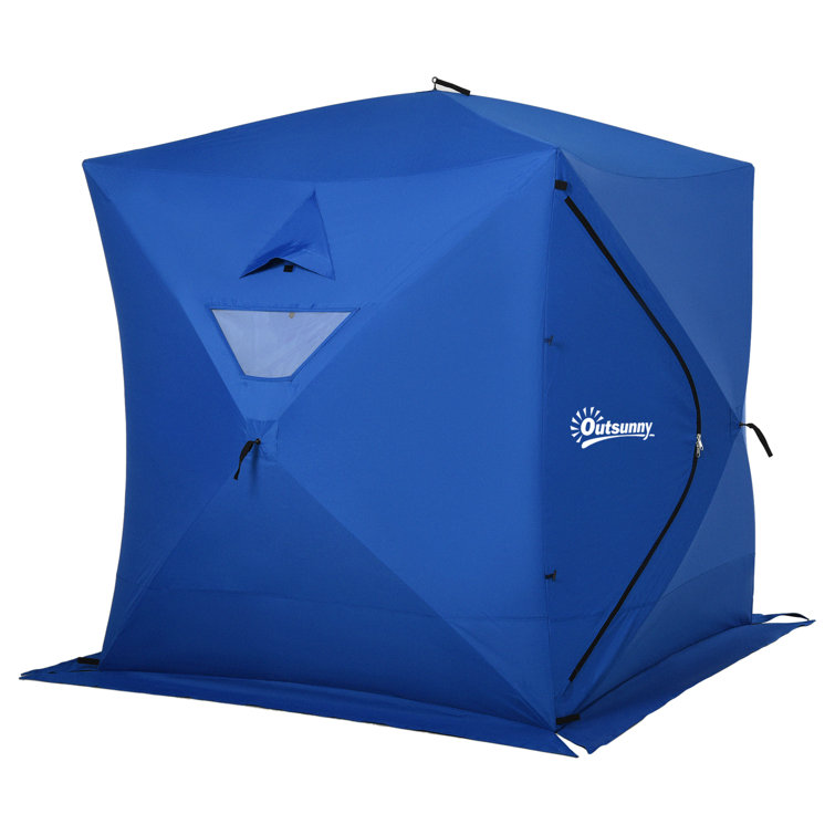 Outsunny Ice Fishing Shelter Insulated Waterproof Portable for Outdoor